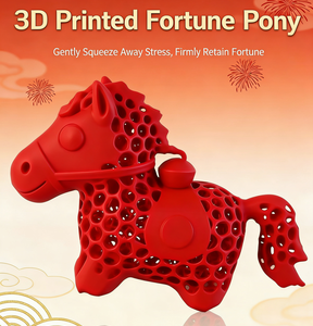 AC3D 3D printed horse model