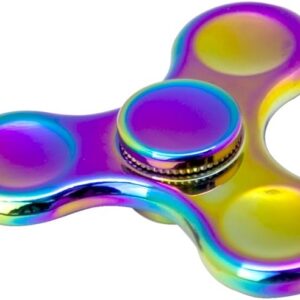 Rainbow Fidget Spinner - Metal Stainless Steel Figit Hand Toy for Kids and Adult (Round)