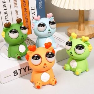 Squeeze Dragon Fidget Toy (Pop-Eyed Little Dragon) with different color