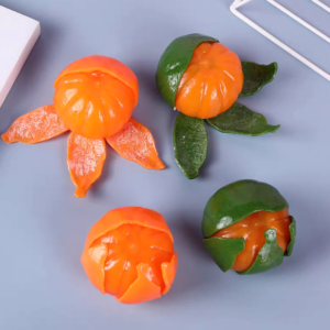 Soft Silicone Orange Fidget Toy for Adults Kids